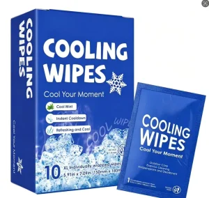 Individually Packaged Cooling Skin-Care Wet Wipes for Outdoor Use