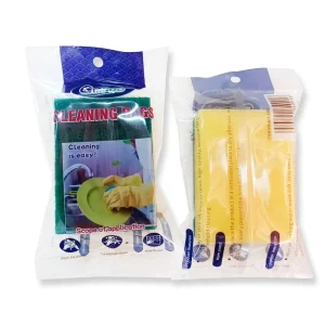 Individually Packaged Rectangle Sponge Scouring Pad for Dishwashing and Kitchen Cleaning