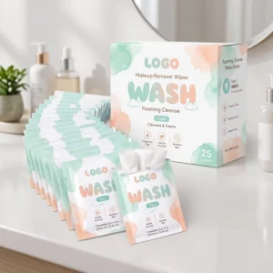 Individually Wrapped Disposable Facial Cleansing Oil Free Makeup Remover Wipes Custom Logo