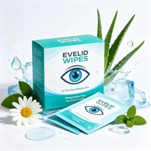 Individually Wrapped Pre-Moistened Tea Tree Oil Eyelid Cleansing Wipes for Dry Eye Relief
