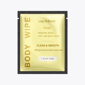 Individually Wrapped Sweat & Odor Remove Cleansing Body Wash Wipes Natural Deodorant Wipes