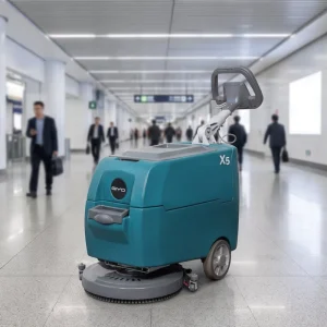 Indoor Multi-Surface X5 Walk-Behind Automatic Floor Scrubber for Epoxy, Marble, and Wood Floors