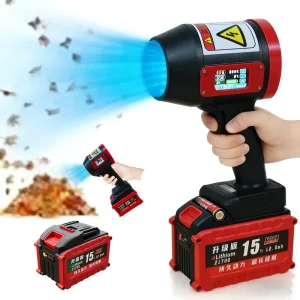 Industrial Air Duster Portable Battery-Powered Blower Brushless Motor 1800g Wind Pressure for DIY Car Washing and Snow
