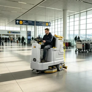 Industrial Automatic Ride-On Floor Scrubber Cleaning Machine Factory Direct Supply