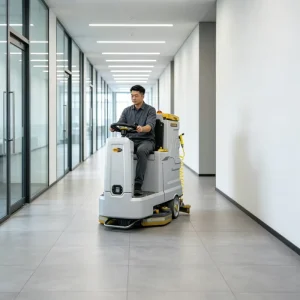 Industrial Automatic Ride-On Floor Scrubber Cleaning Machine OEM ODM