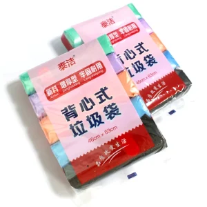 Industrial Black HDPE Plastic Trash Bags with Valve Portable Embossed