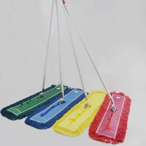Industrial Cotton Dust Mop with Color Code Detachable Flat Mop for Hotel Supermarket