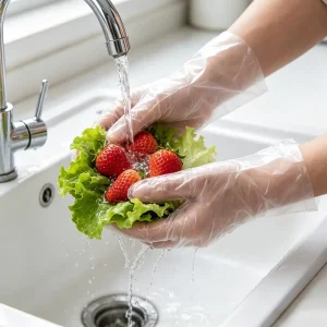 Industrial Disposable Waterproof Medium Gloves General Use Kitchen Household Clear Plastic Eco Friendly Compostable Household