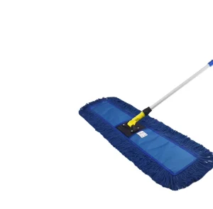 Industrial Dust Mop Full Set with Adjustable Aluminum Pole Blue Dust Mop Head for Janitorial Hospital Supermarket Cleaning