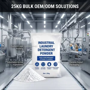 Industrial Eco Friendly Single use Laundry Detergent 25kg Powder Customized Fragrance OEM Processing