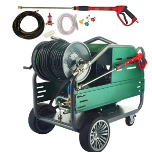 Industrial Electric 150 Bar Pipeline Water Jet Washer and High Pressure Sewer Pipe Cleaner with Gun