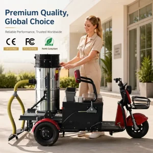 Industrial Electric Cordless Wet-Dry Vacuum Cleaner Commercial Heavy-Duty Floor Vacuum 100L Capacity for Multi-Industry Use