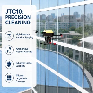 Industrial Exterior Wall and Window Cleaning Drone for Commercial Buildings