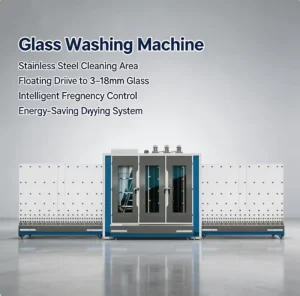 Industrial Glass Cleaner with Intelligent Frequency Control and Energy Saving Drying System Glass Washer