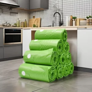 Industrial Grade Biodegradable Household Leak proof Disposable Portable Compostable Trash Garbage Bags for Resident Use