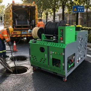 Industrial Heavy-Duty Sewer Drain Cleaning Machine Water-Jet Jetter Pipe Cleaner High-Pressure Commercial
