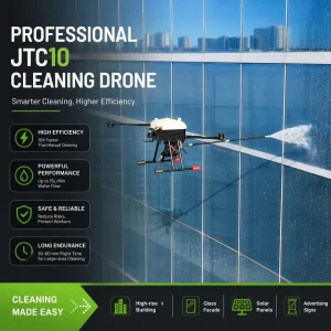 Industrial High Pressure Cleaning Drone for Autonomous Window Washing and Solar Panel Maintenance