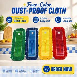 Industrial Multicolor Cotton Yarn High-Absorbency Dust Mop Replacement
