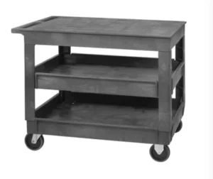 Industrial OEM Multi function Versatile Plastic Rolling Cart with Ergonomically Designed Handles for Cleaning Needs