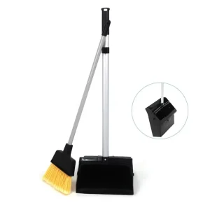 Industrial Outdoor Broom and Dustpan Set for Courtyard Sweeping
