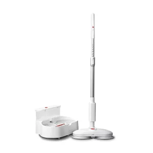 Industrial Smart Self-Cleaning Electric Mop for Wood and Laminate Floors, Cordless, Spin-Washable Head