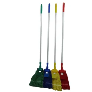 Industrial Strength 4 Color Coded Cotton Yarn Wet Mop for Hospital and Restaurant Hygiene Cleaning