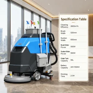 Industrial Walk-Behind Electric Floor Scrubber Cleaning Machine