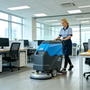 Industrial Walk-Behind Electric Floor Scrubber Machine Automatic Scrubber Dryer Commercial Cleaning Equipment for Warehouse