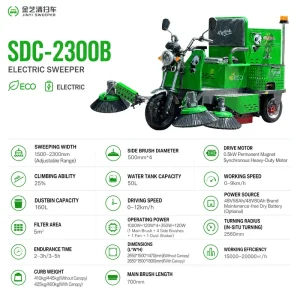 Industrial Workshop 48V 5-Brush Ride-On Floor Sweeper with Sun Canopy and Dust Collection