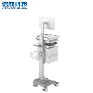 Infusion Preparation Cart with Laminar Flow Hood Support IV Bag Rail and Braked Silent Wheels