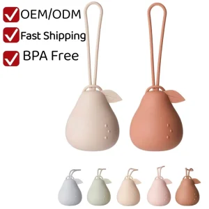Injection Molded Food Grade Silicone Pacifier Holder Case BPA Free Storage Box Custom Logo Multi use Keychain for Car