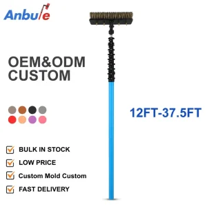 Insulated Glass Fiber Telescopic Pole Fiberglass Extension Rod Adjustable Durable Tool for High Reach Cleaning & Outdoor Jobs