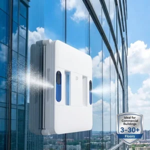 Intelligent Robotic Window Cleaner with Auto Water Spray & Edge Detection Anti Fall UPS App Voice Control for Home & Office