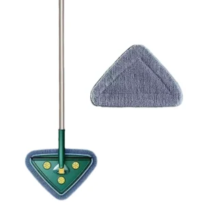 Iron and Plastic Triangular Dust-Removing Mop for Car Ceilings and Walls with Extendable Handle for Dry and Wet Cleaning