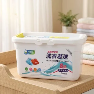 JIETI Free Samples High Quality Eco Friendly Disposable Liquid Detergent Capsules 80 Piece Gel Soap Pods 80% Active Ingredient