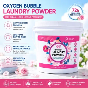 JIETI Laundry Detergent Soap Powder for Deep Cleaning Long Lasting Fresh Fragrance Removes Tough Stains in Bulk Free Samples