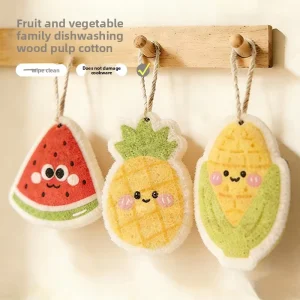 JLY Bestseller Wood Pulp Cotton Kitchen Scrub Magic Scouring Pad Cleaning Sponge Dish washing Cloth Cute Sponge Eraser
