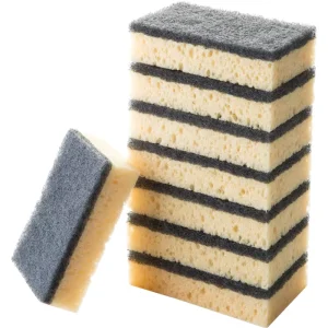 JLY Double sided Dishwashing Sponge Scrubber Durable Magic Cleaning Eraser Heavy duty Sponge for Cleaning Pots and Pans