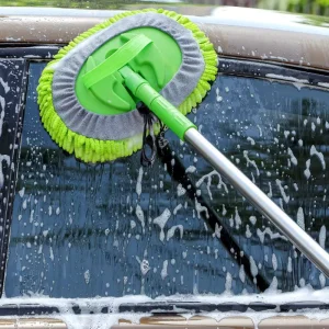JY J 76543 Telescopic Microfiber Chenille Car Wash Mop Dust Duster and Cleaning Brush Tool for Car Wash and Interior Cleaning
