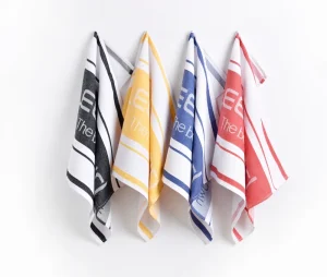 Jacquard Cotton Kitchen Tea Towel Set Quick-Dry Woven Fabric Customizable Dish Towels