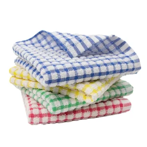 Jacquard Kitchen Hand Towel 28*40 CM Small Cotton Towel Plaid Style Yarn Dyed Tea Towel for Home Restaurant Use Cleaning Cloth