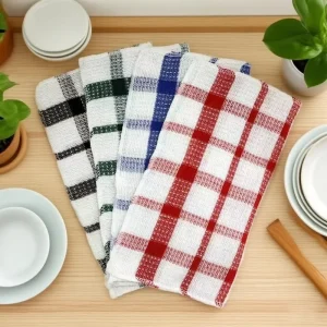 Jacquard Logo Kitchen Tea Towel Quick-drying Cotton Dishcloth and Napkin Wool-free Cotton Fabric