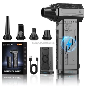 Jarvis Car Vacuum Cleaner Electric Air Duster Blower DIY Mini Turbo Blower Removable 6.0Ah Battery Brushless Motor ABS+PC