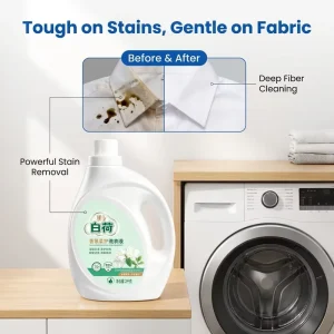 Jasmine Fragrance Laundry Liquid Detergent Long-Lasting Scent Stain Remover for Oil and Sweat Private Label