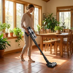 K13 Cordless Stick Vacuum Cleaner, 45kPa, 350W, with LED Display and Anti-Tangle Brush