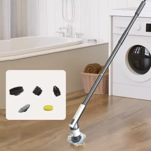 K3 Rechargeable Electric Cleaning Brush with ABS Plastic Body and Retractable Handle, 90-120 Minute Runtime