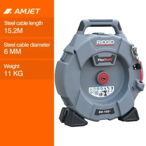 K9-102 15.2m Flexible Shaft Pipe Cleaning Machine for Kitchen Sewer Blockages