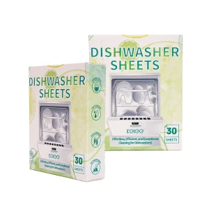 KELEE Eco friendly Dishwasher Sheet Washing Dishes Detergent Sheet Biodegradable Dishwashing Stirps Tablets