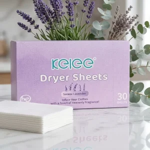 KELEE Fabric Softener Dryer Sheets Bulk Oem Lavender Scent Natural Plant Based Fabric Softener Sheets