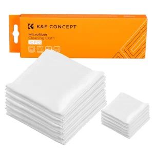 K&F Concept 15*15cm Cleaning Cloth Set Includes One Dust free Vacuum Cleaning Cloth White Dry Cloth 10 piece Color Box
